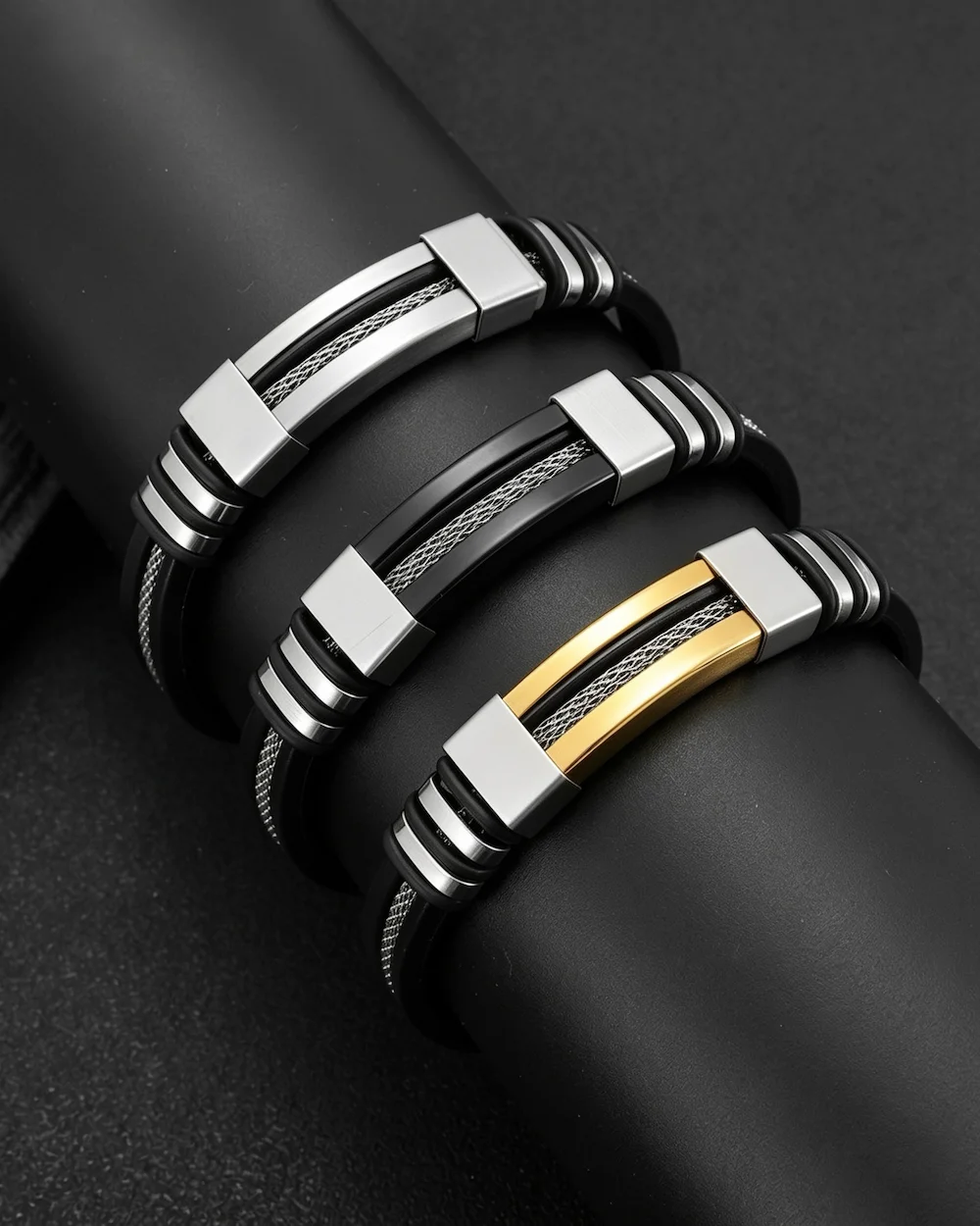 Vector Titanium Steel Electroplated Bracelet